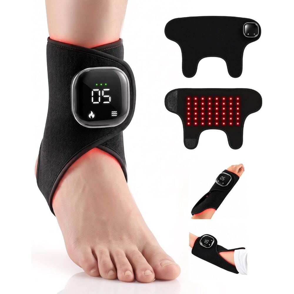 Heated Red Light Ankle Foot Elbow Wrap Rechargeable Wireless NEW